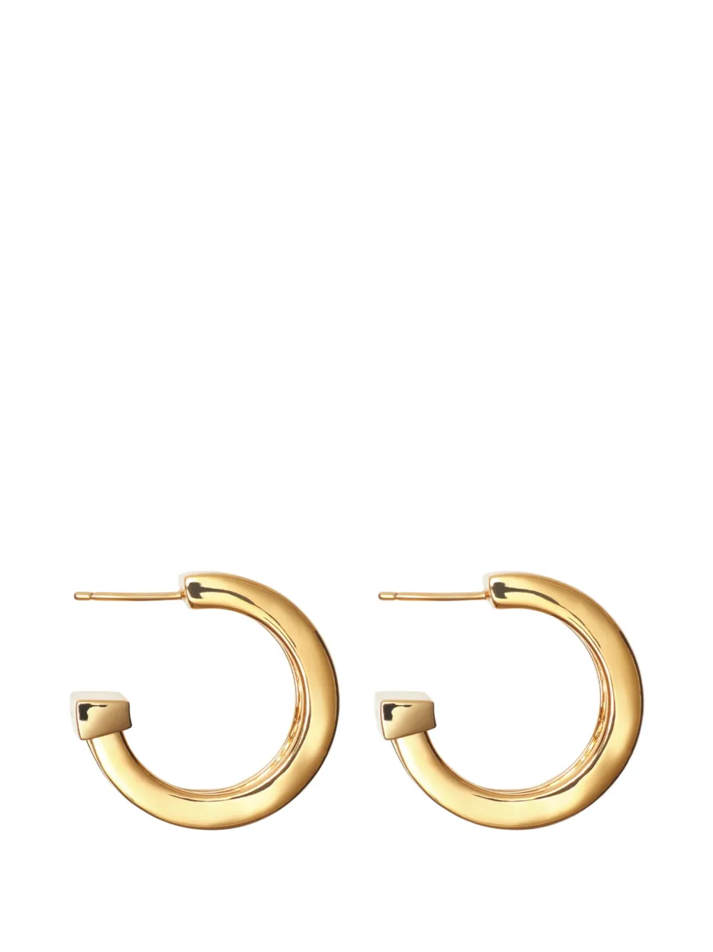 Burberry engraved Check hoop earrings - Oro