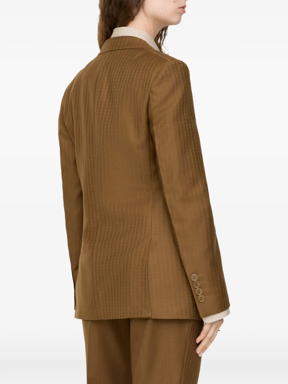 Burberry Blazer met enkele rij knopen Bruin