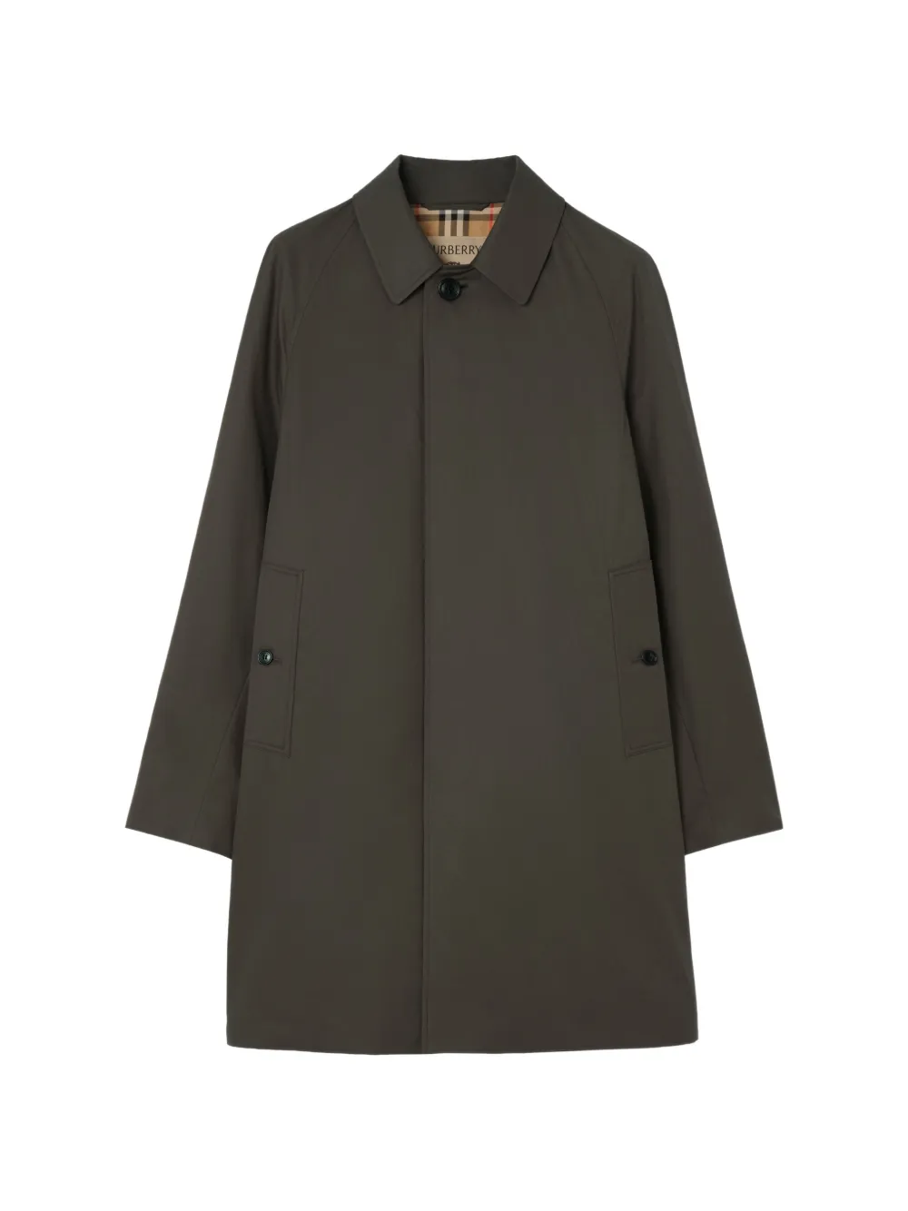 Burberry mid-length tropical gabardine Camden car coat - Grey