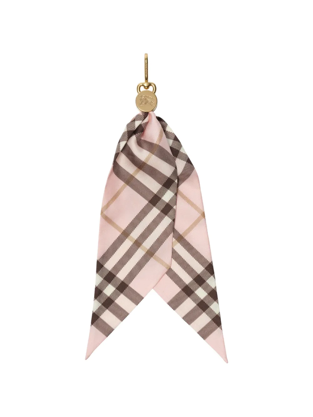 Burberry Check silk scarf charm - Rosa
