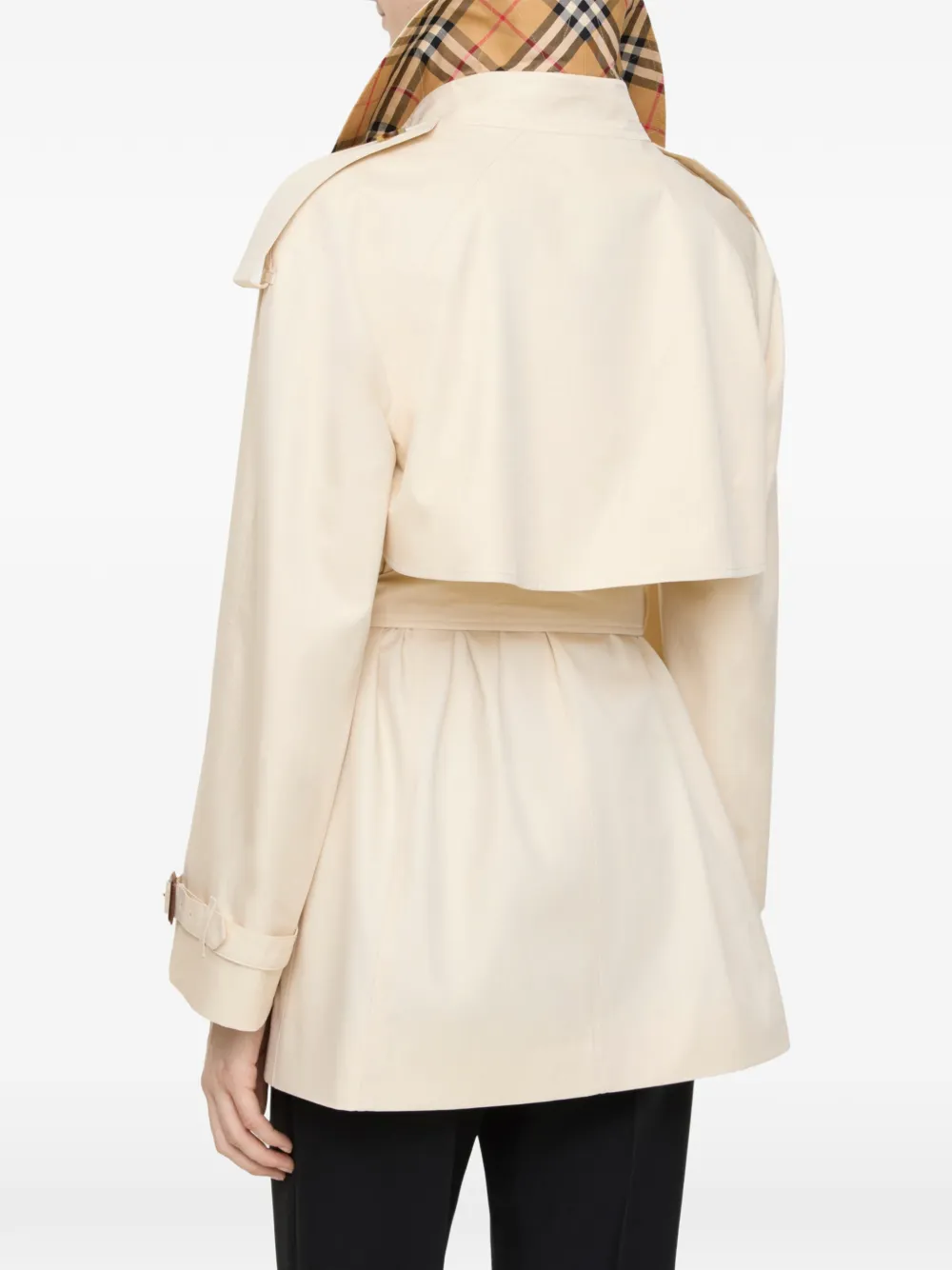 Burberry Fitzrovia korte gabardine trenchcoat Beige