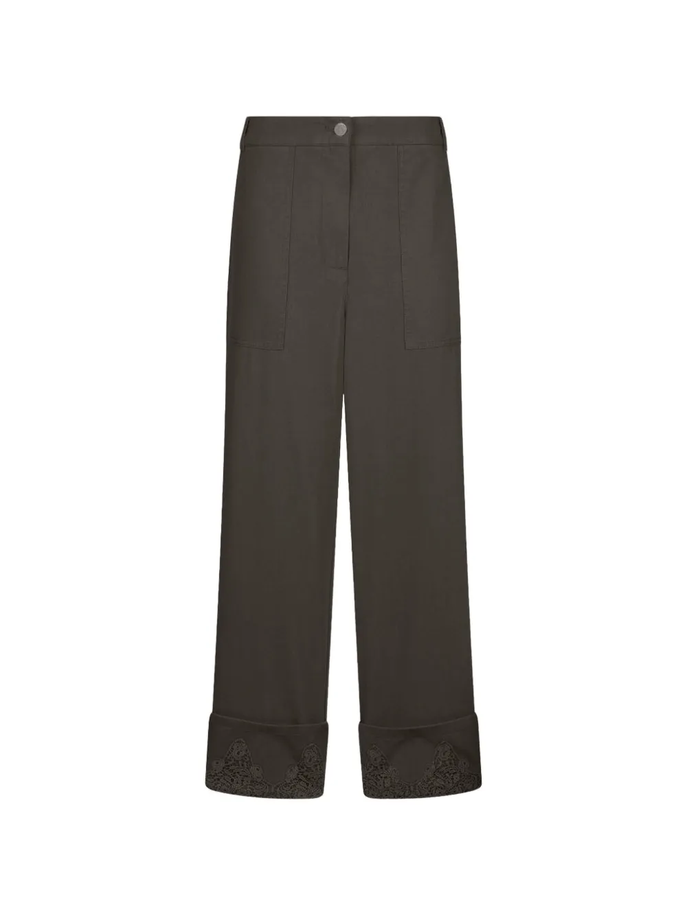 LIU JO Broek met zak en manchetten Groen