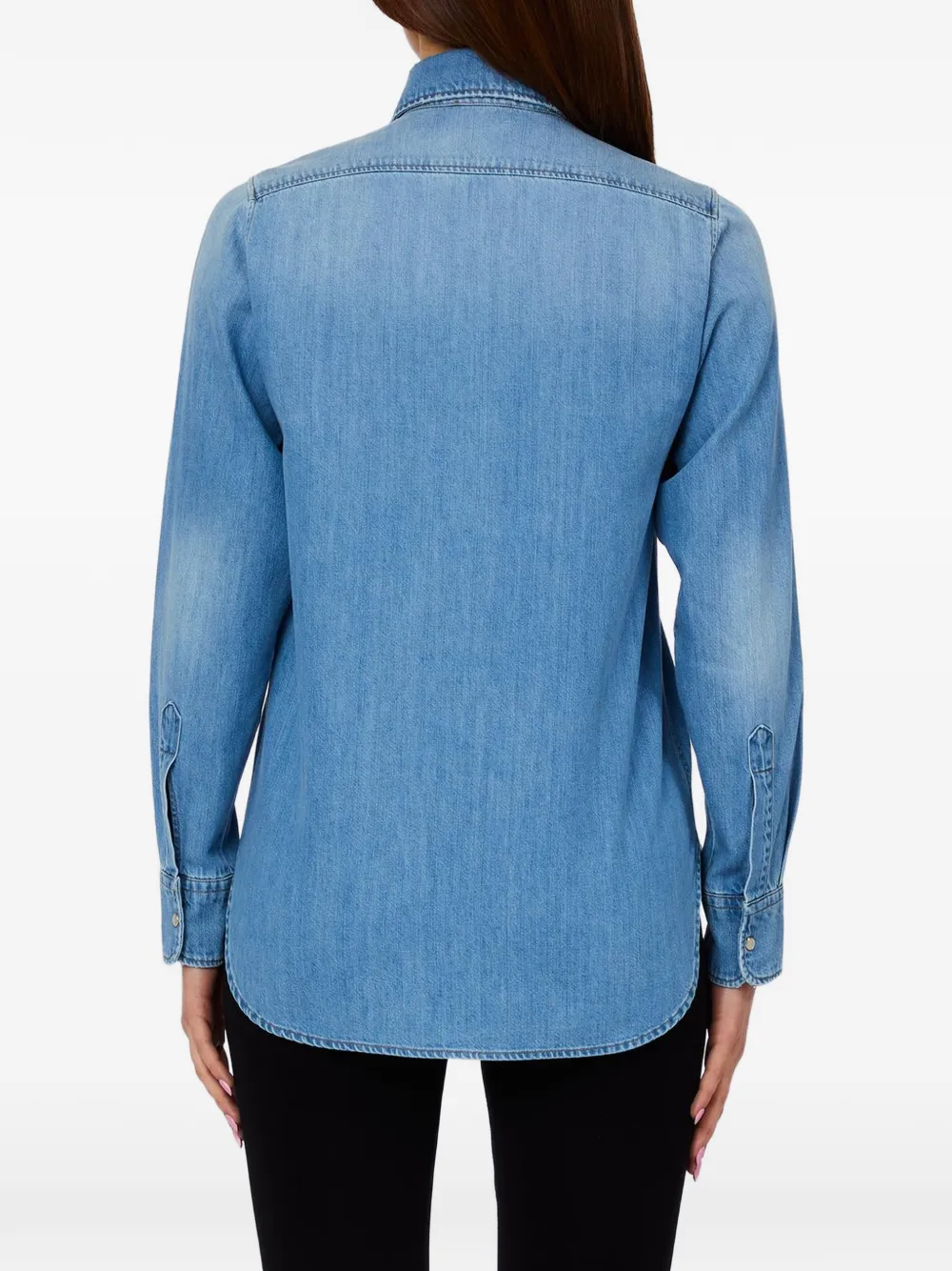 LIU JO Denim overhemd met knoop Blauw