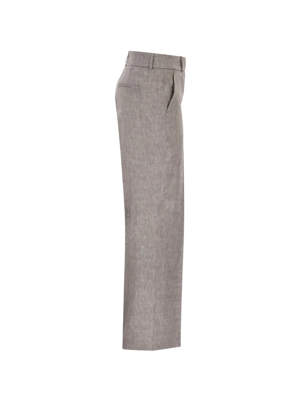 Peserico Broek met riemlussen Bruin