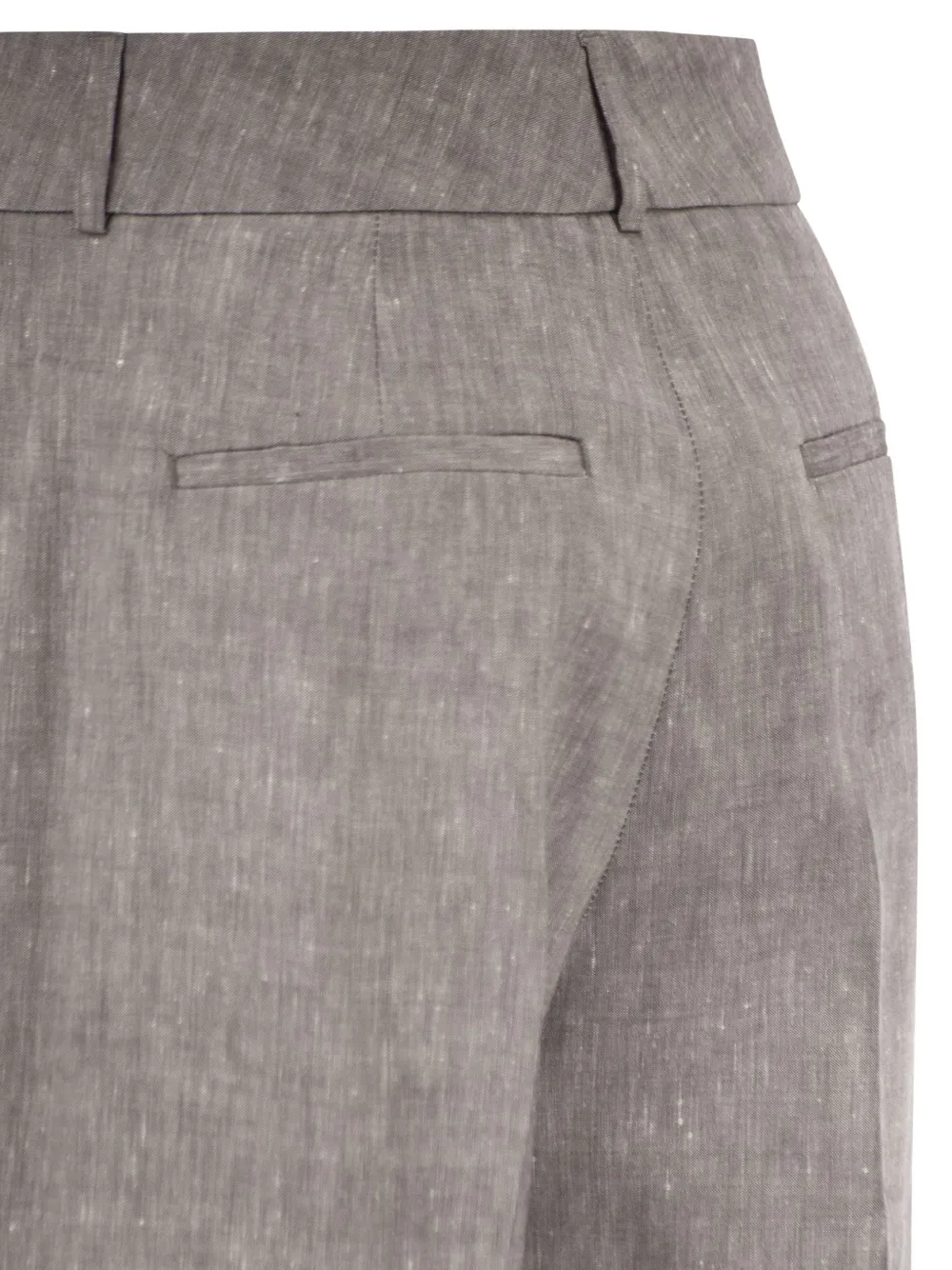 Peserico Broek met riemlussen Bruin