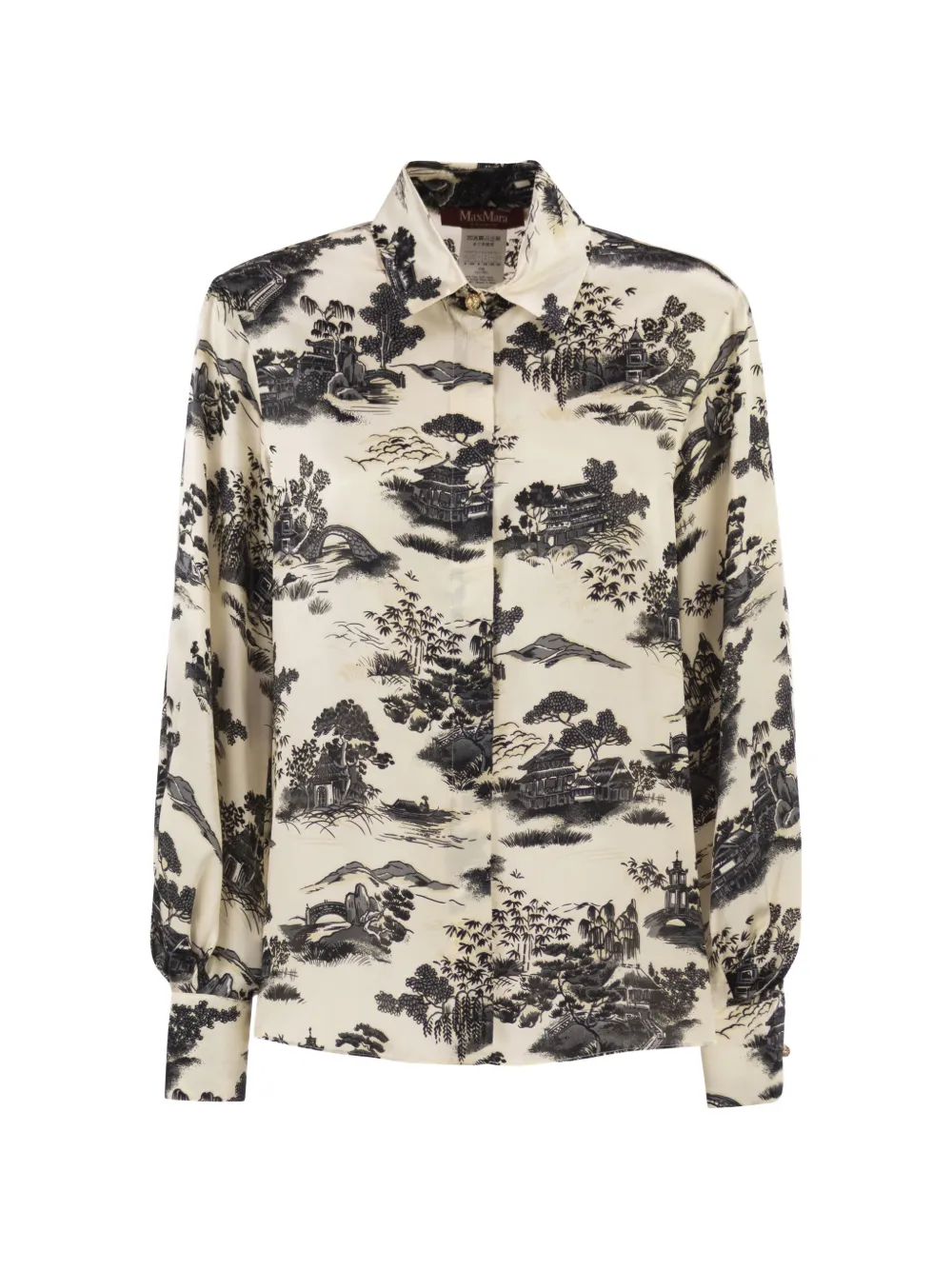 Max Mara landscape jewelled shirt - Toni neutri