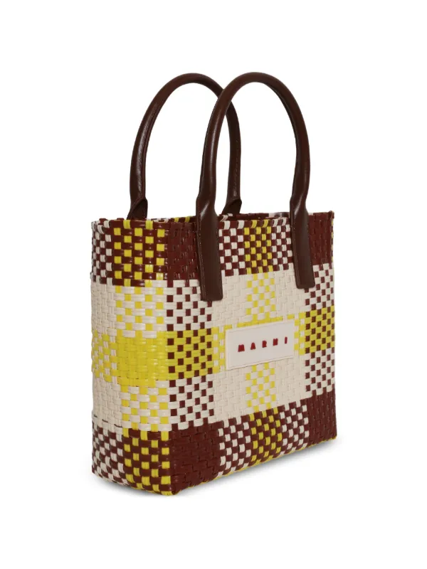 Marni Woven top-handle Tote Bag | Brown | FARFETCH GE
