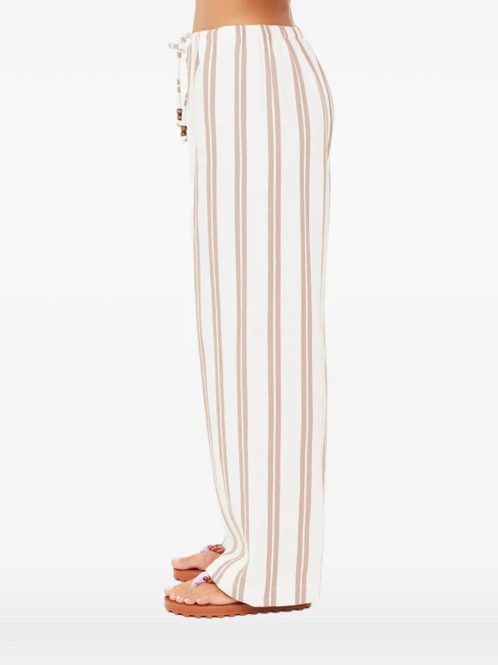 The Upside Baja Charli gestreepte broek Wit