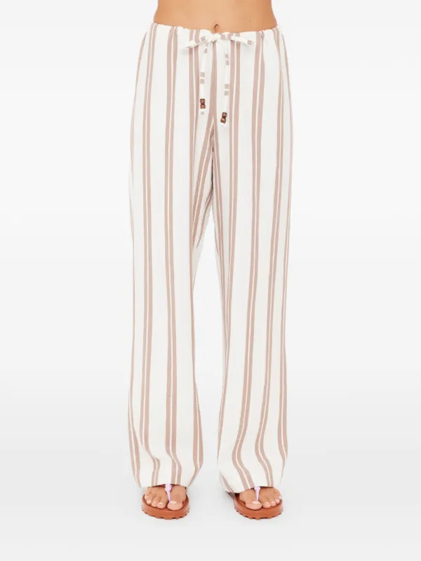 The Upside Baja Charli Striped Trousers in White