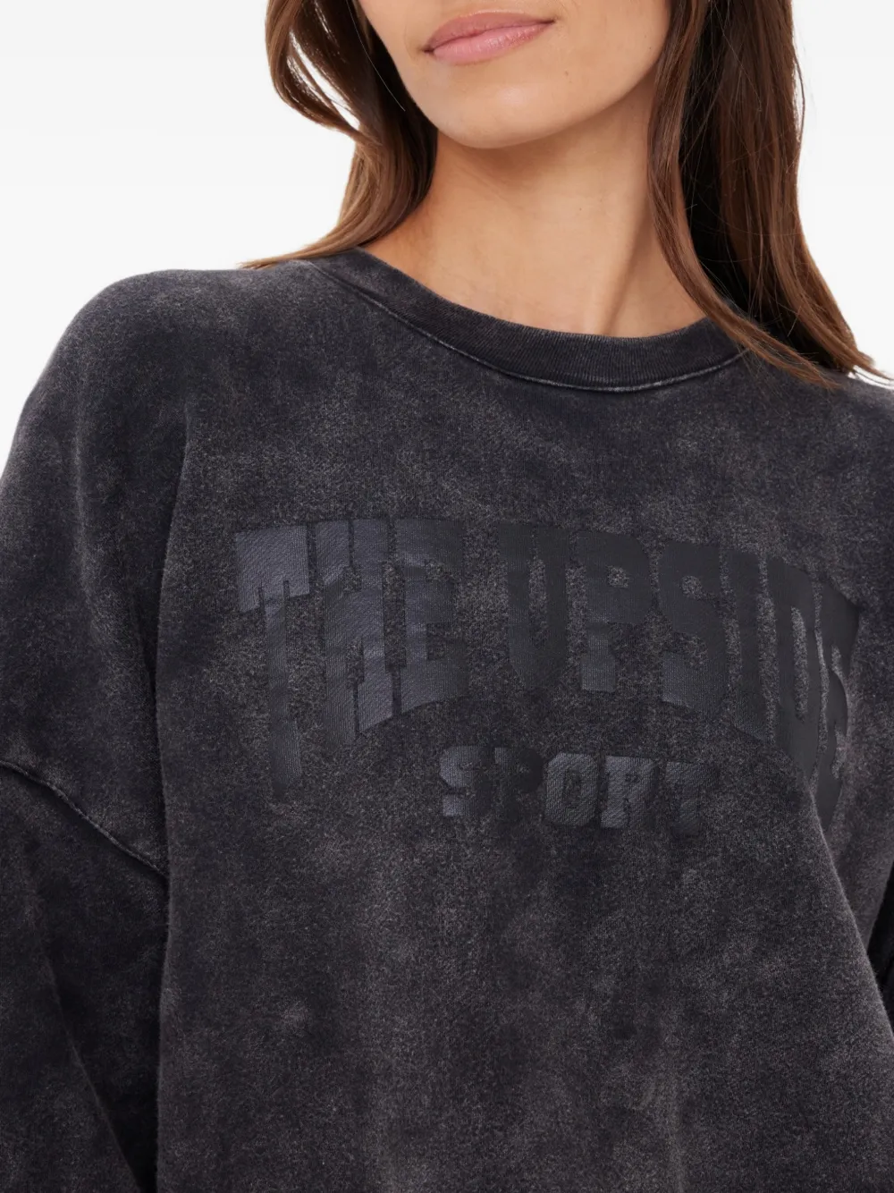 The Upside Cosmic Paloma sweater met ronde hals en logo Zwart