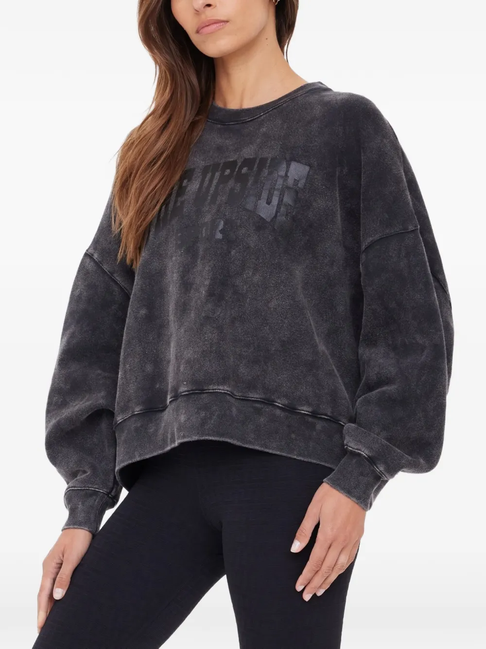 The Upside Cosmic Paloma sweater met ronde hals en logo Zwart