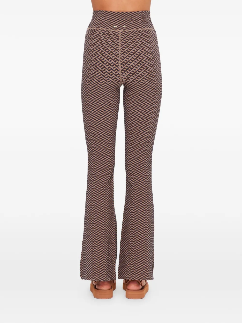 The Upside Florence trainingsbroek met pied-de-poule print Bruin