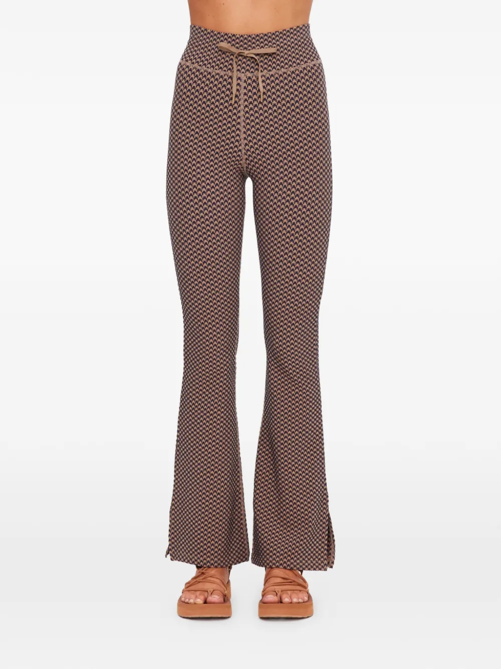 The Upside Florence houndstooth track pants - Braun