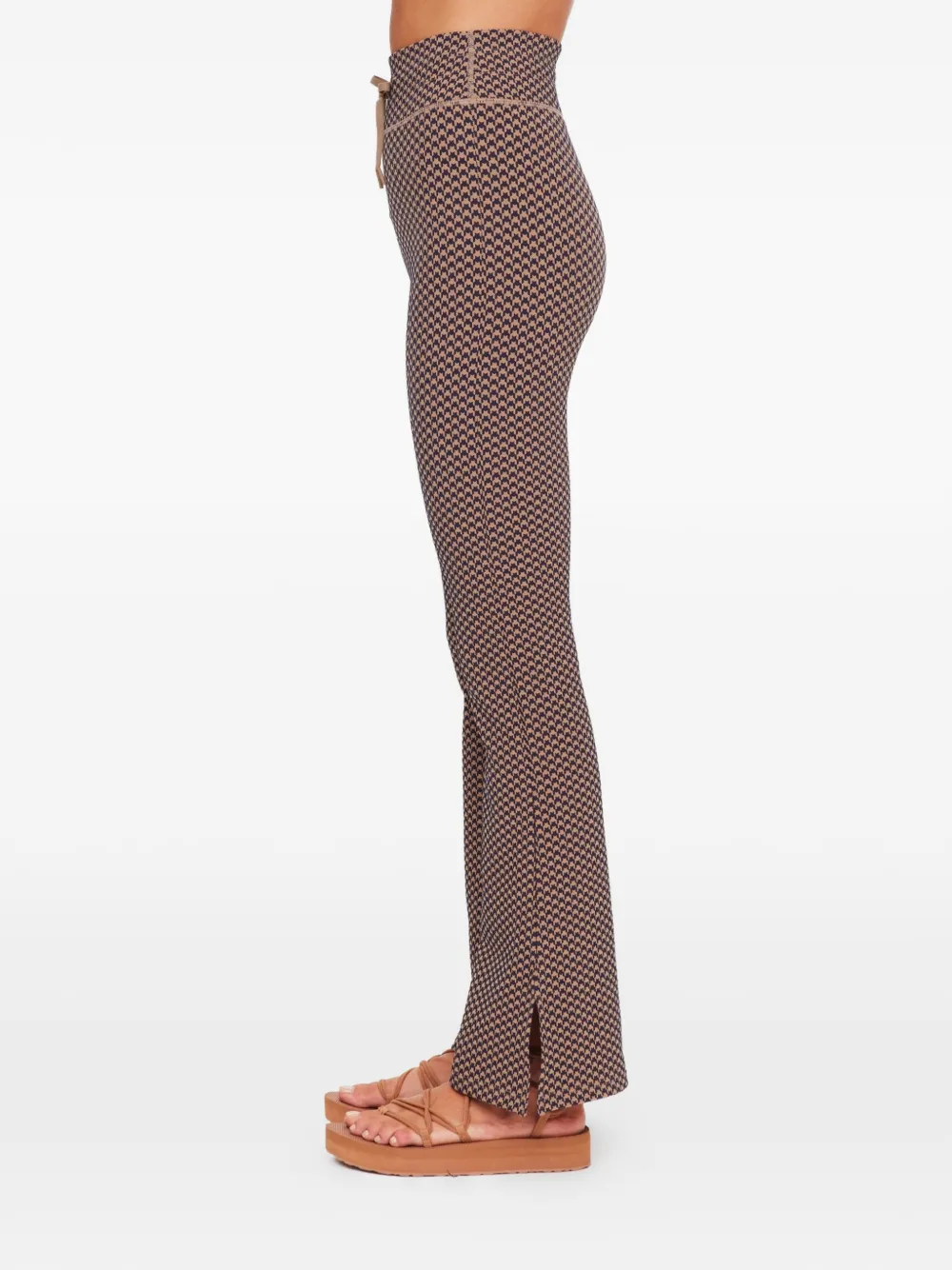 The Upside Florence trainingsbroek met pied-de-poule print Bruin