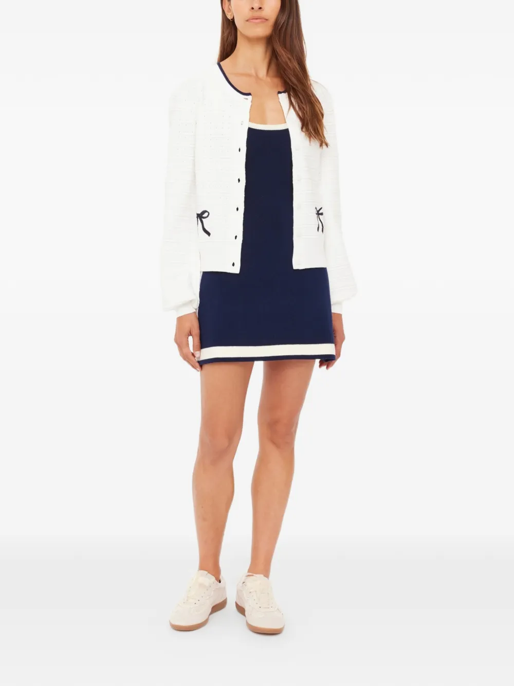 The Upside Vest met strikdetail Wit