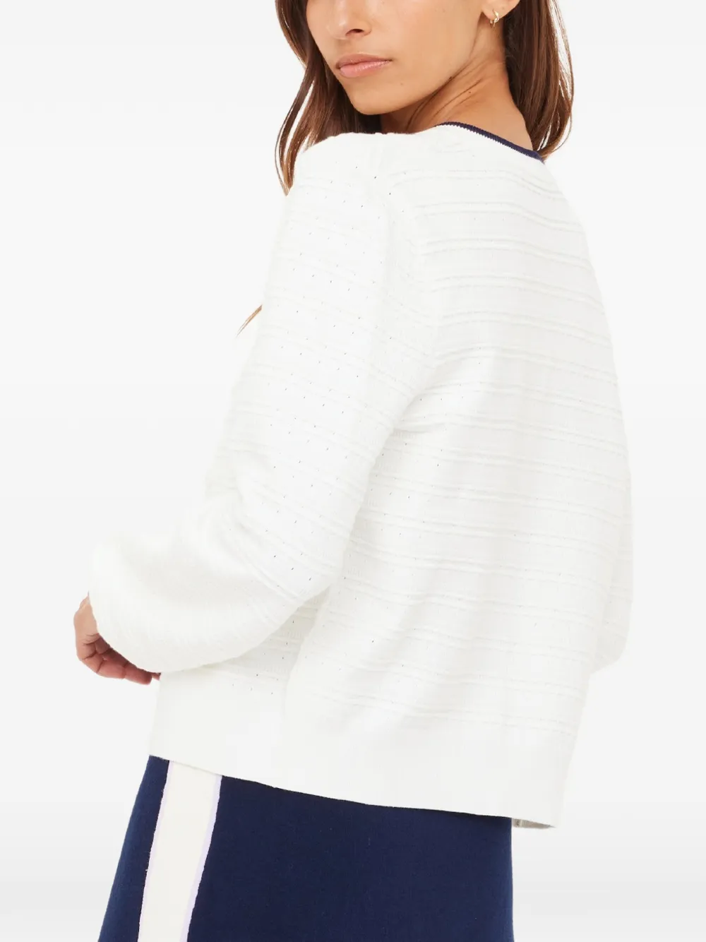 The Upside Vest met strikdetail Wit