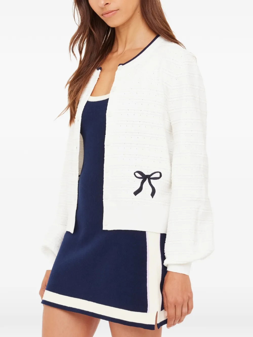 The Upside Vest met strikdetail Wit
