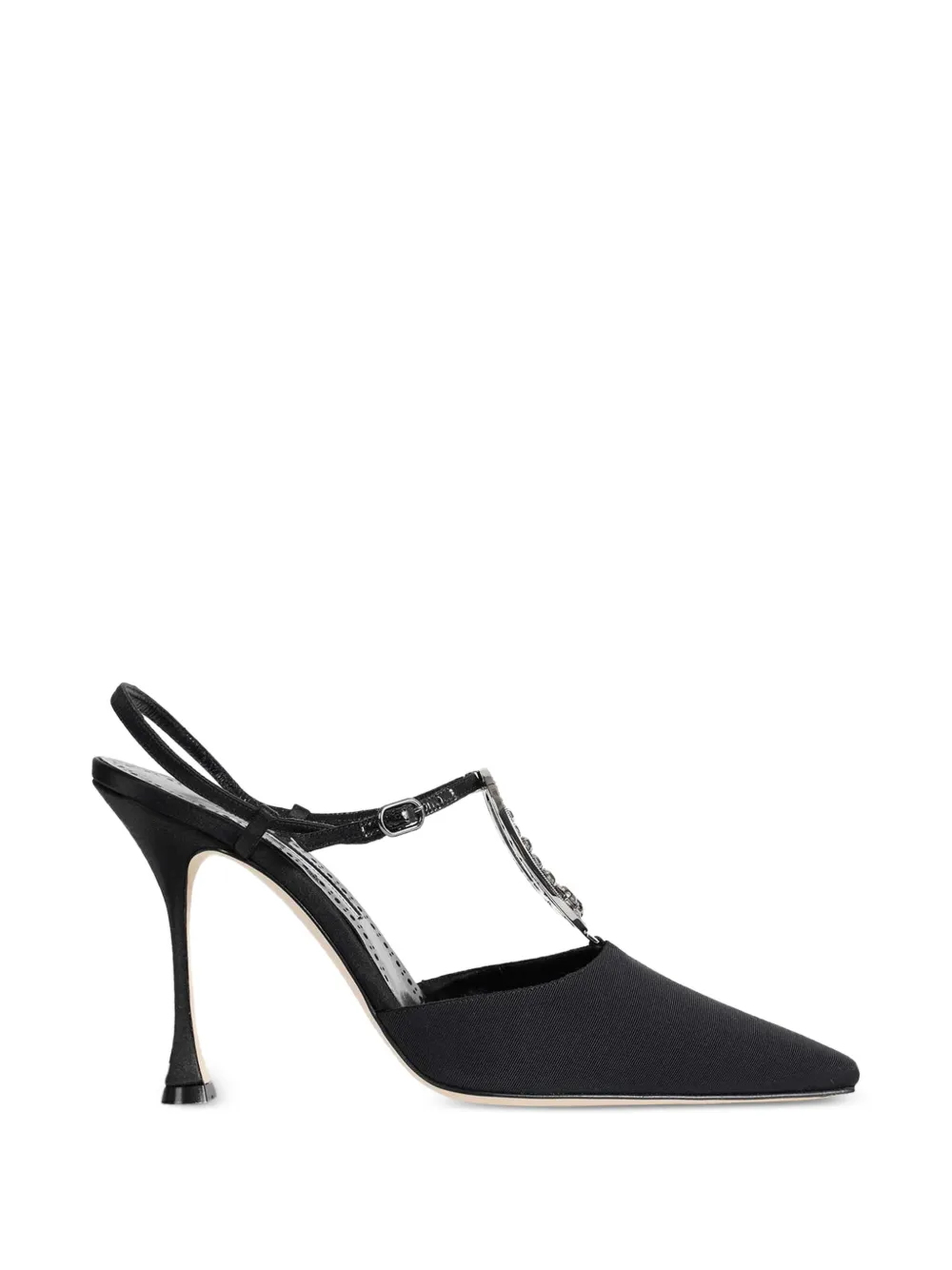 Manolo Blahnik Pumps verfraaid met stras Zwart