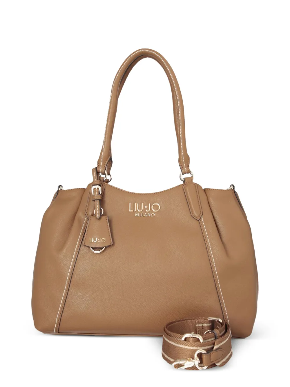LIU JO Schultertasche aus Leder - Nude