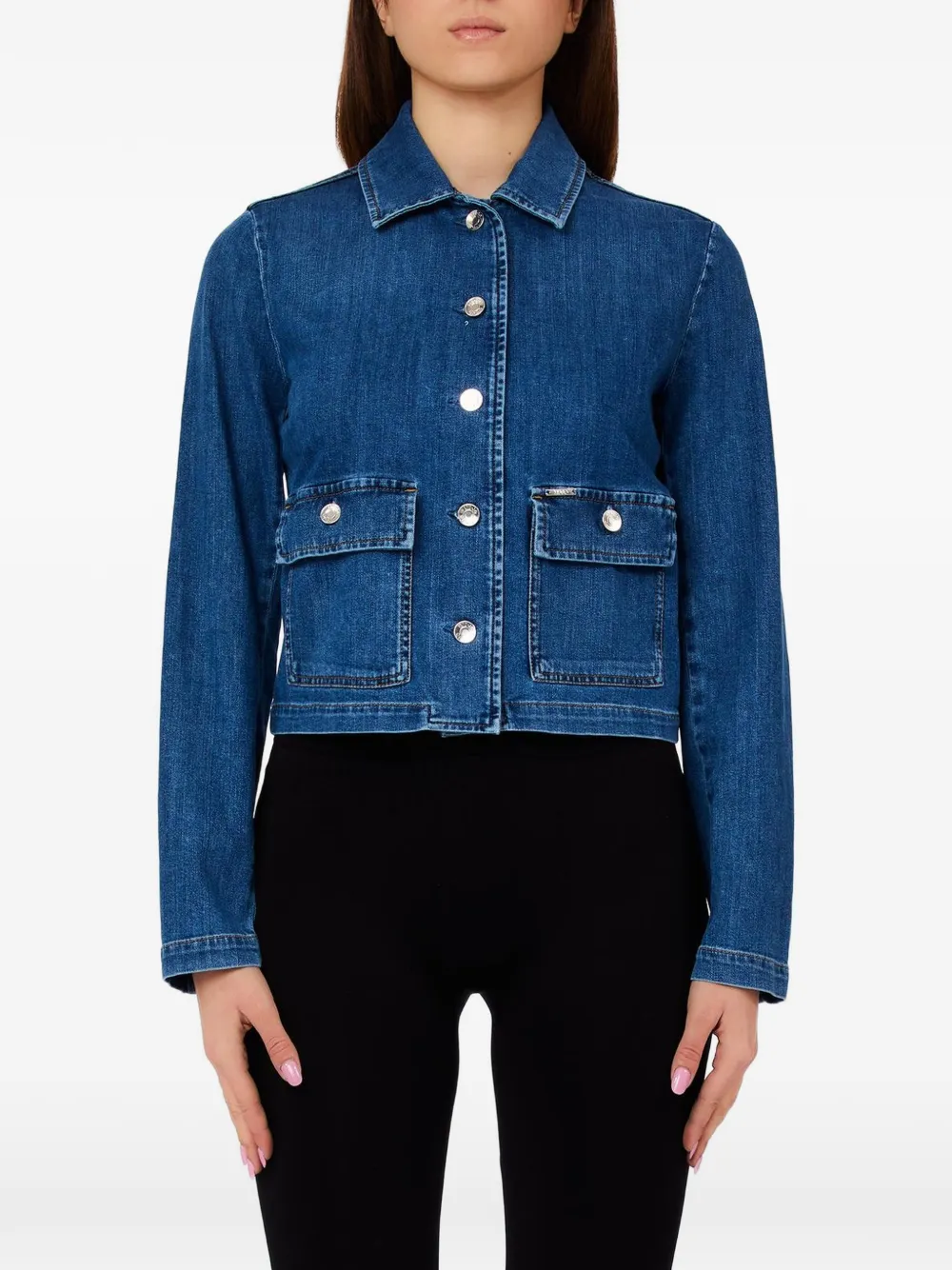 LIU JO buttoned-pocket jacket - Blau