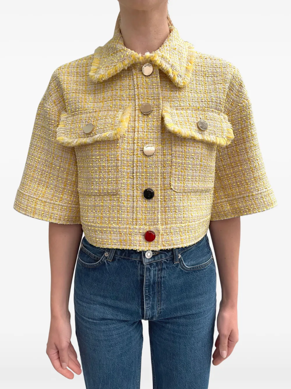 LIU JO fringed jacket - Giallo