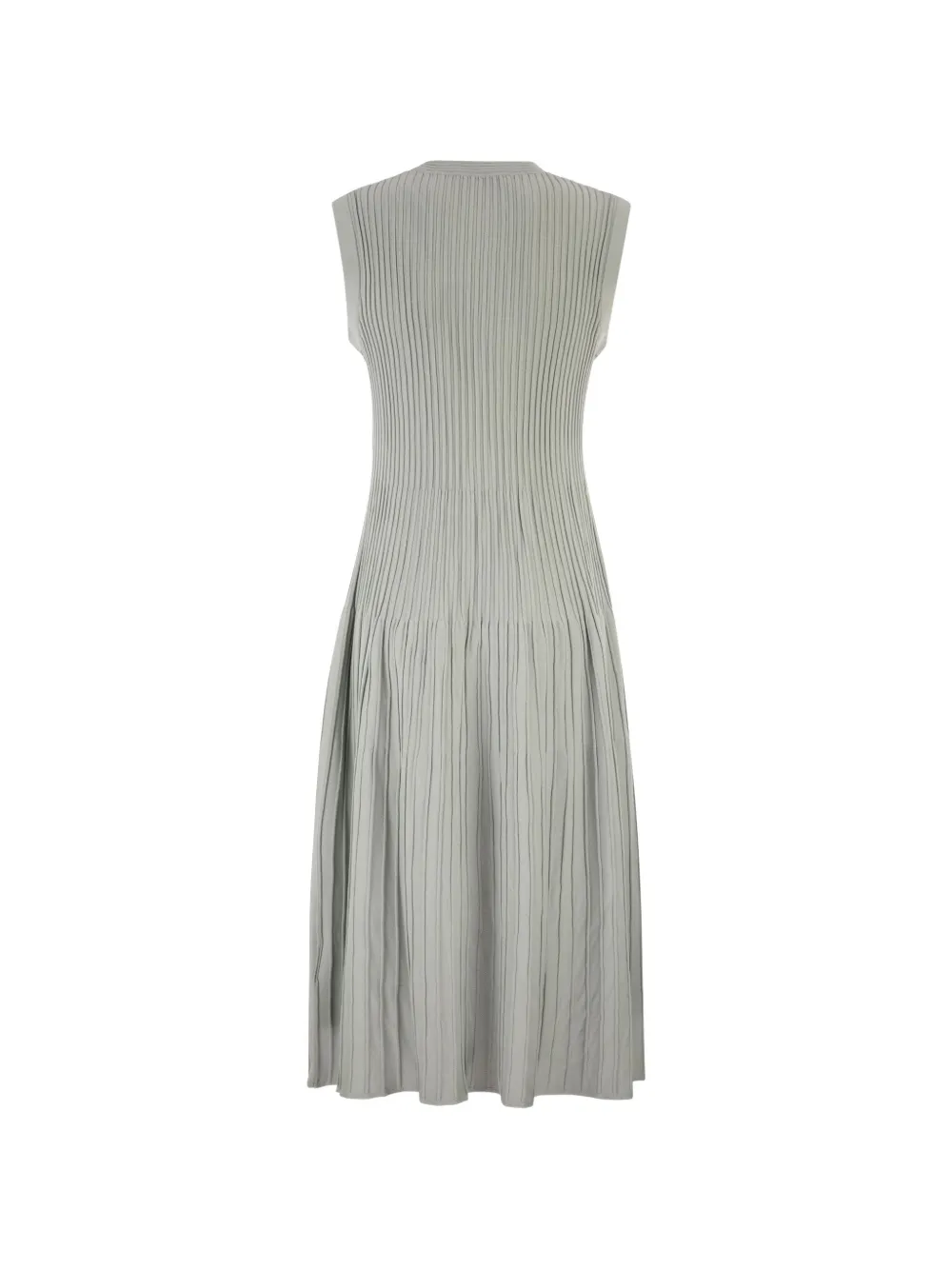 Ribbed Round-Neck Midi Dress