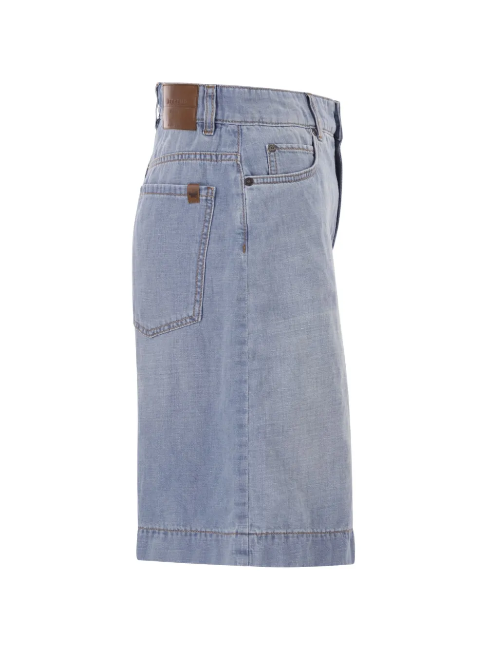  Weekend Max Mara Contrasting-stitch Shorts - Blue 