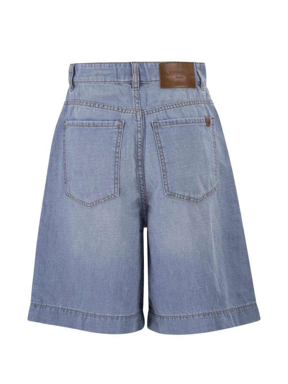  Weekend Max Mara Contrasting-stitch Shorts - Blue 