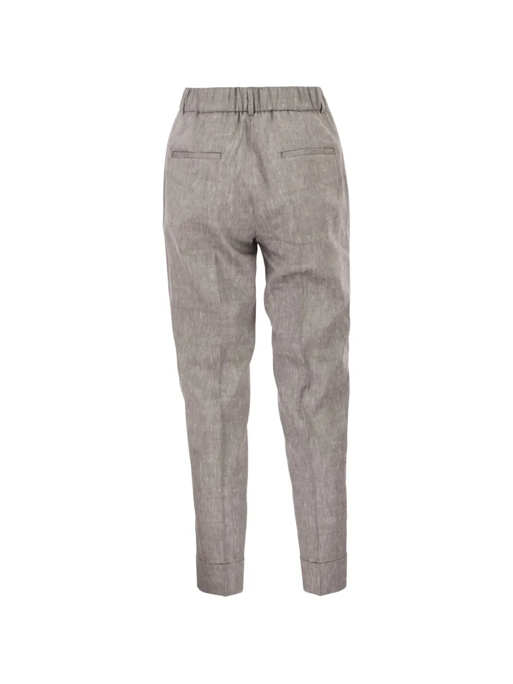 Peserico Broek met riemlussen Bruin