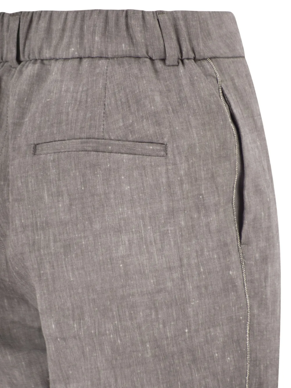 Peserico Broek met riemlussen Bruin