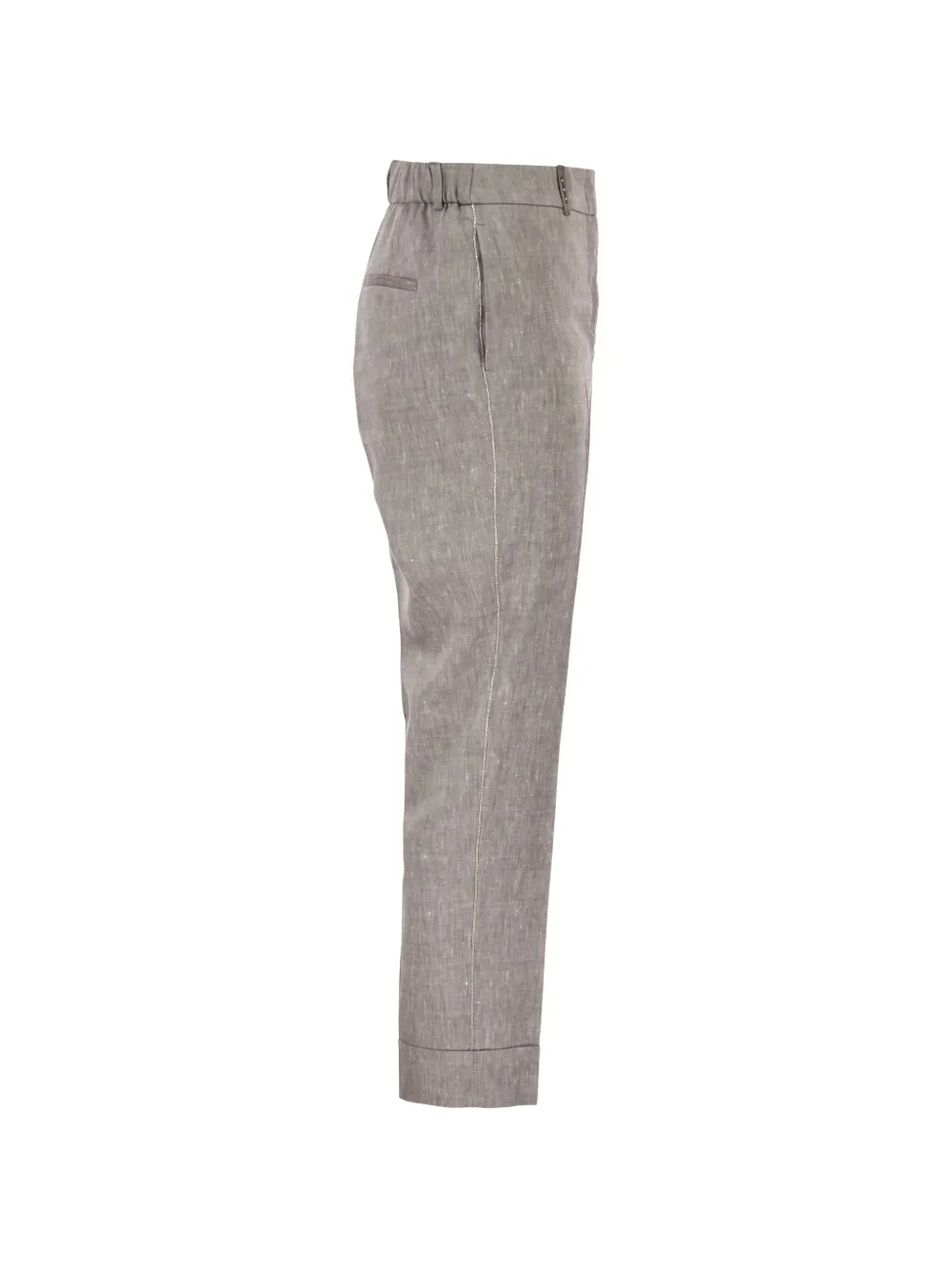 Peserico Broek met riemlussen Bruin