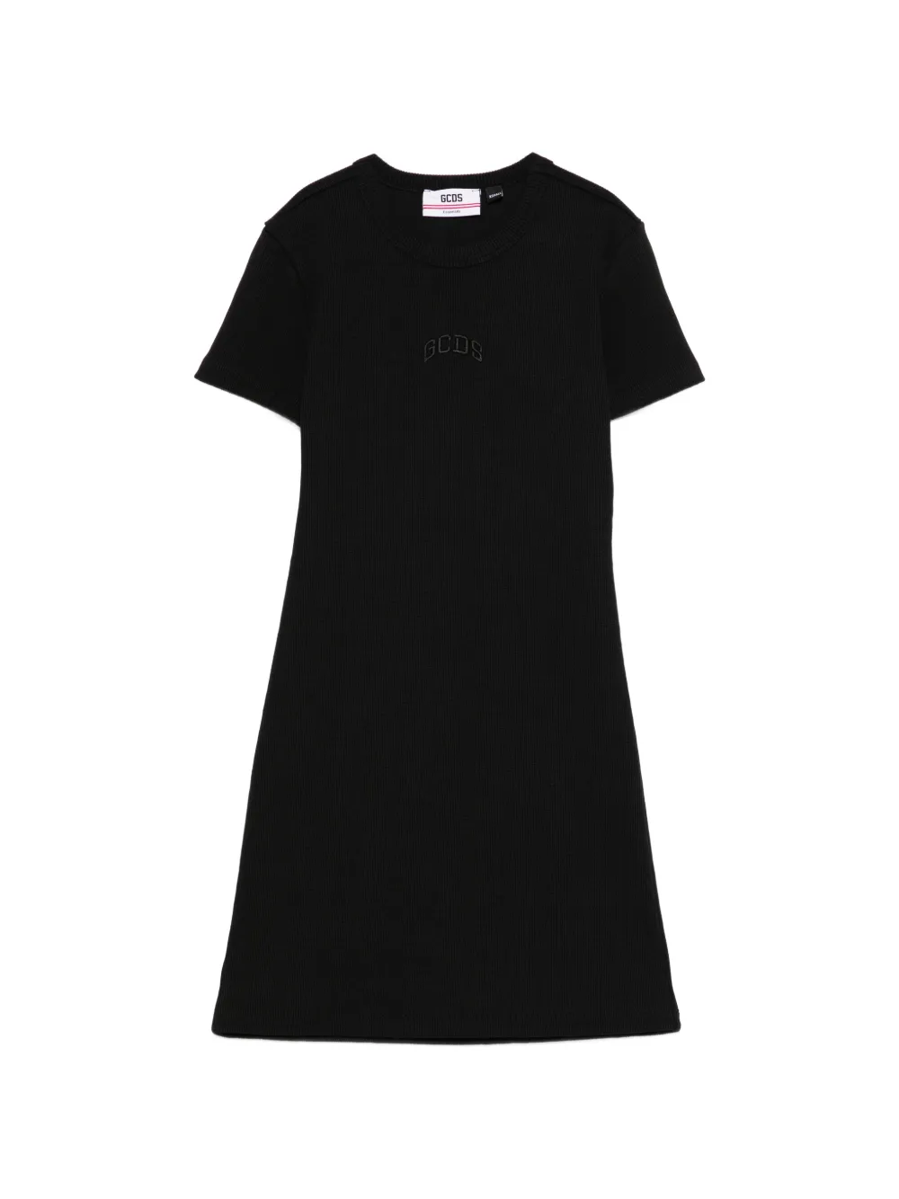 GCDS ribbed A-line dress - Nero