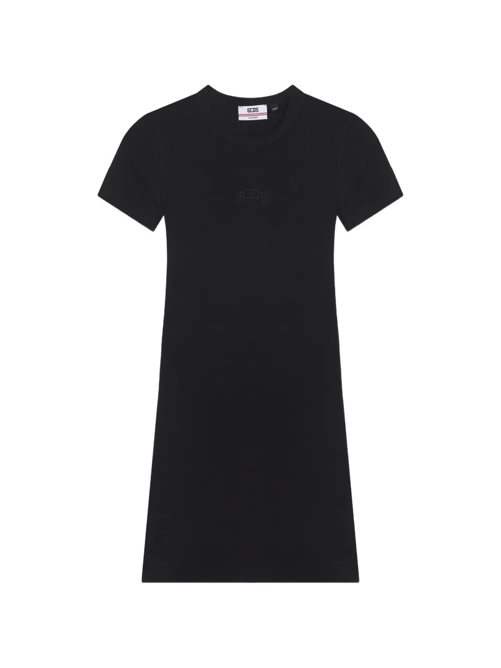 GCDS ribbed A-line dress - Nero