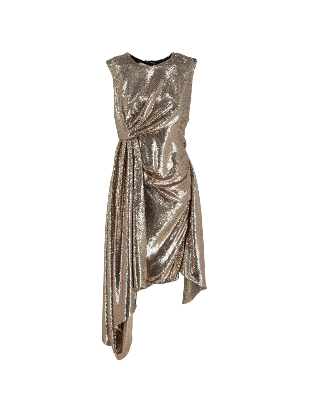 Ainea robe courte brodée de sequins - Or
