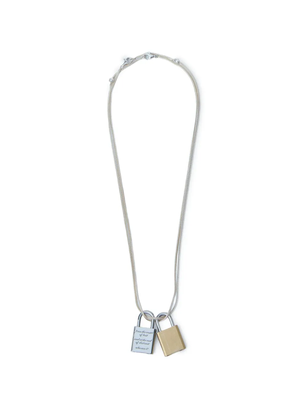OUR LEGACY Riddle padlock-pendants chain necklace - Oro