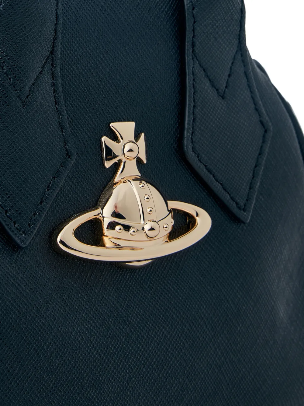 Vivienne Westwood Yasmine mini-shopper met handvat en textuur Zwart