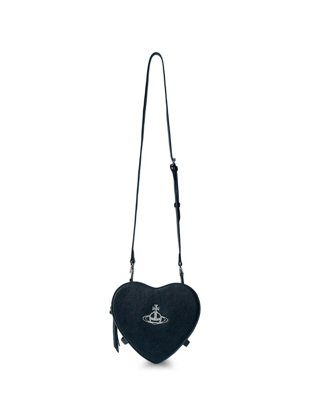 Vivienne Westwood Louise heart textured crossbody bag - Nero