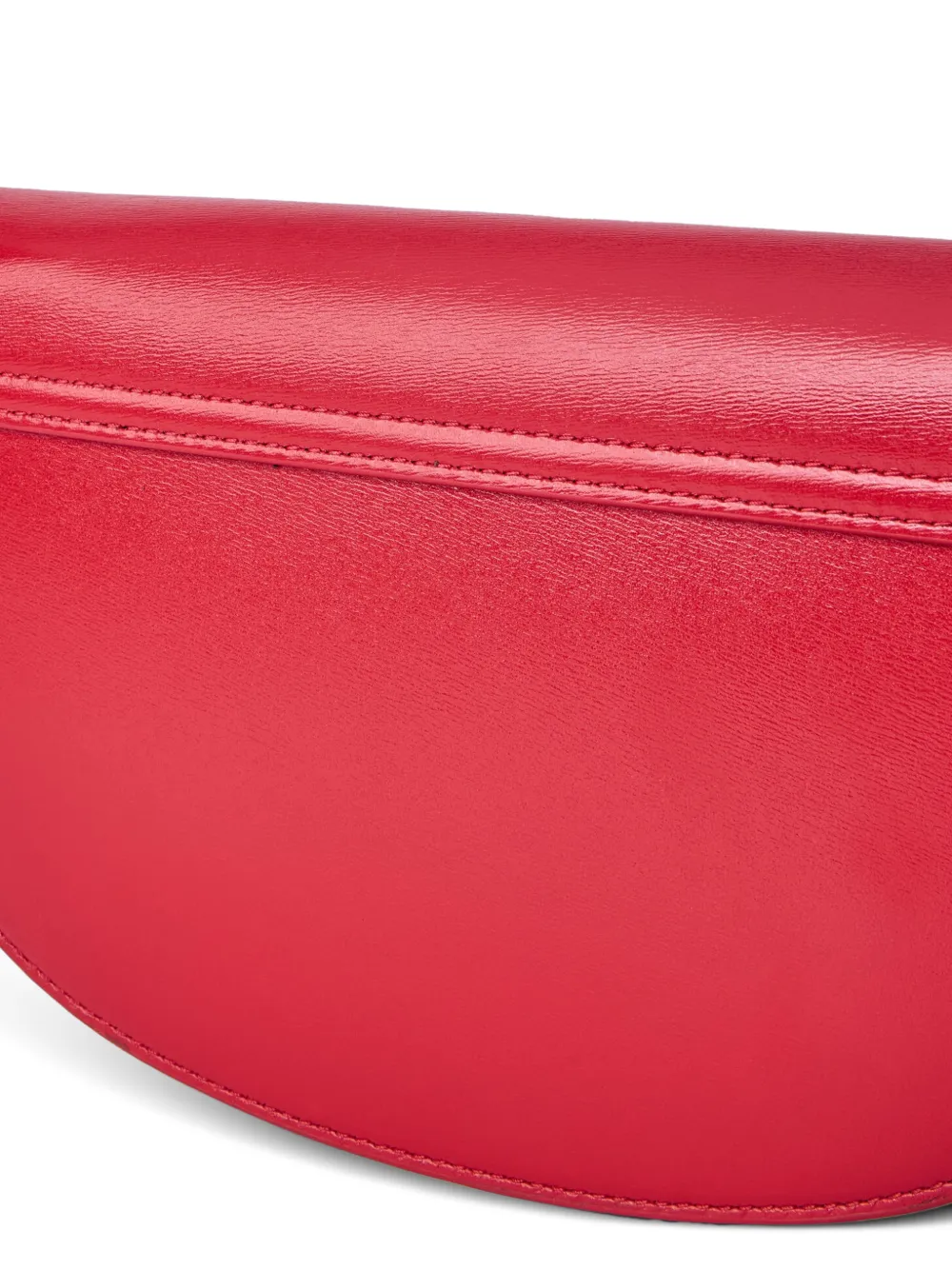  Jil Sander Medium Coin Curved-flap Leather Shoulder Bag - Red 