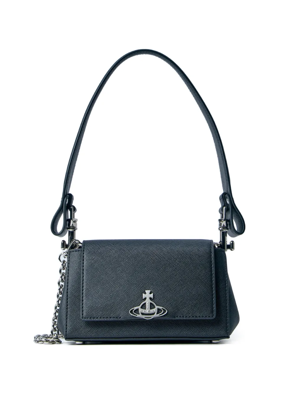 Vivienne Westwood Hazel logo-detail textured shoulder bag - Nero