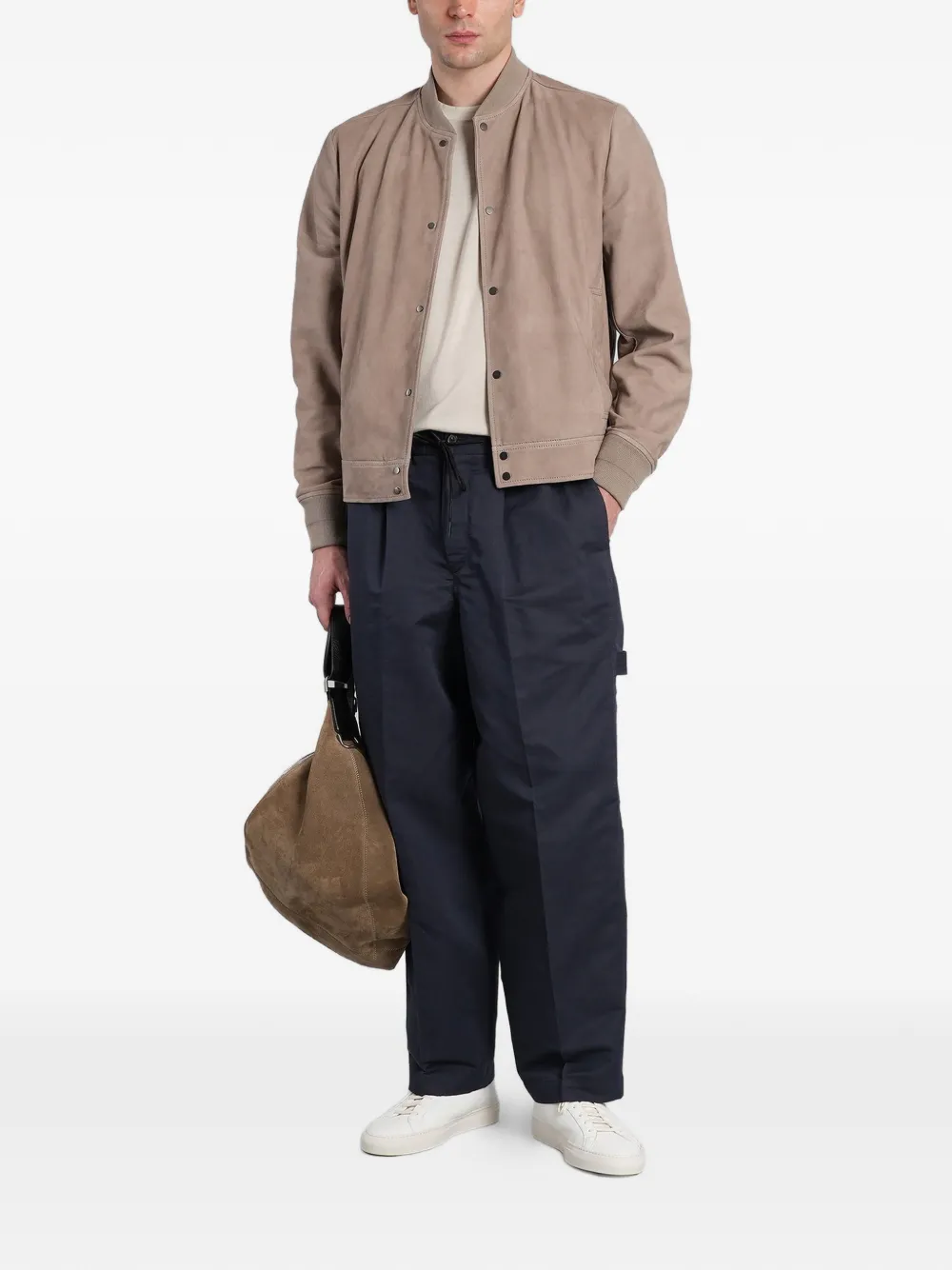 Salvatore Santoro Suède bomberjack Beige
