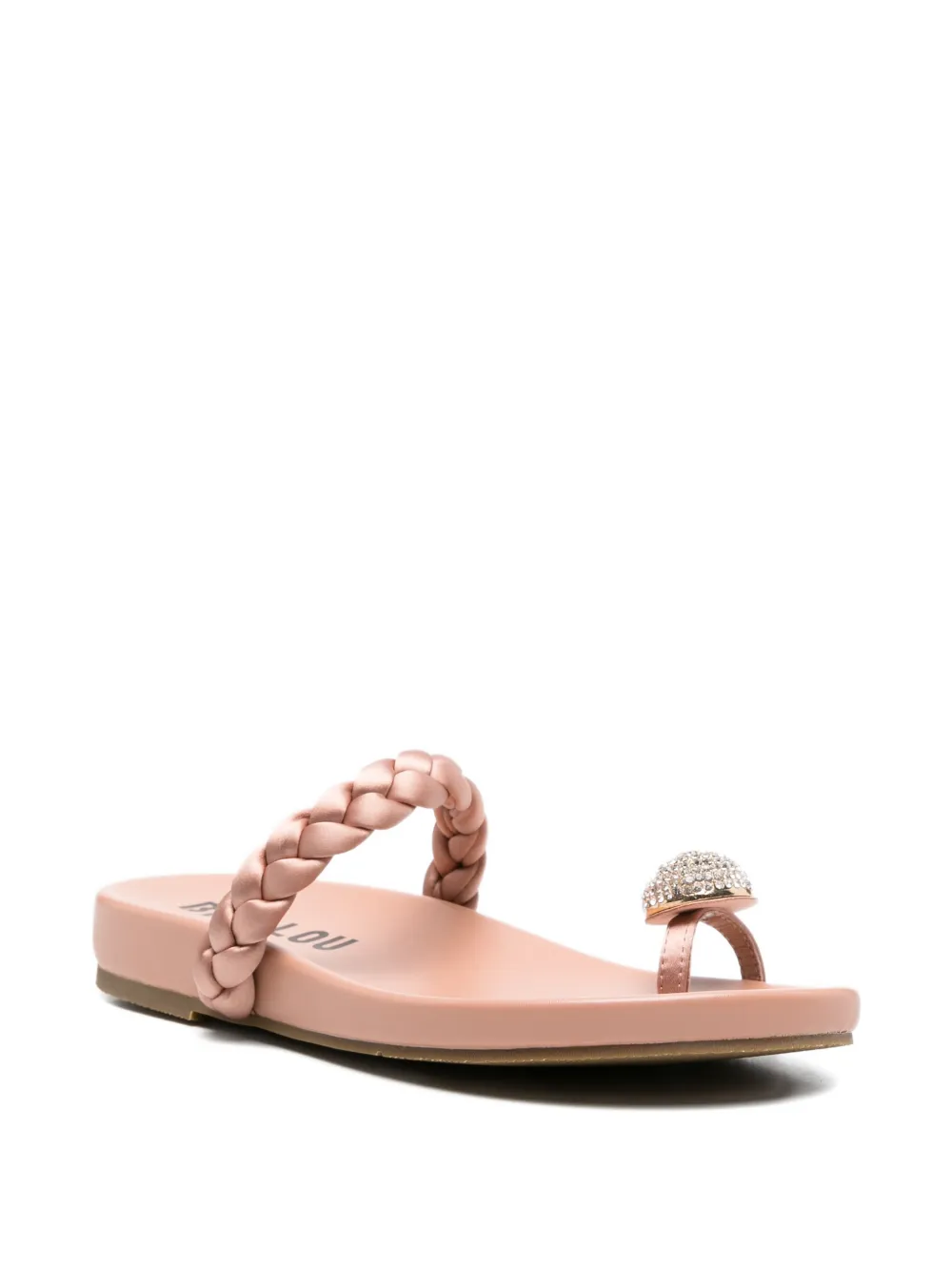 Bibi Lou Balne braided crystal-embellished sandals Roze