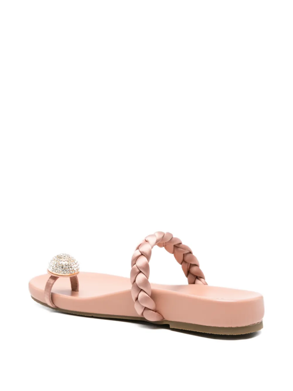 Bibi Lou Balne braided crystal-embellished sandals Roze