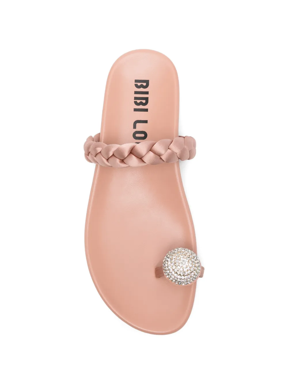 Bibi Lou Balne braided crystal-embellished sandals Roze