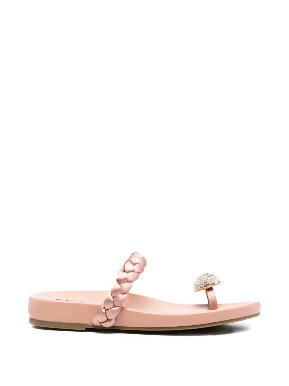 Bibi Lou Balne braided crystal-embellished sandals Roze