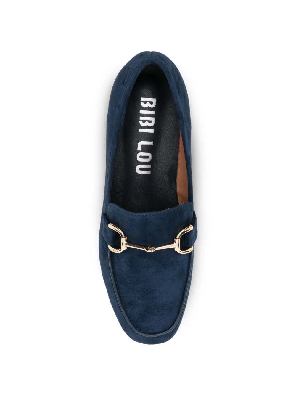 Bibi Lou Ashe suède loafers met horsebit Blauw