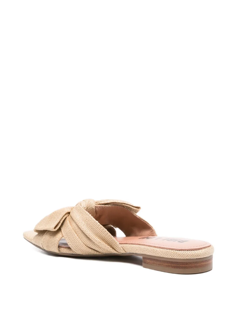 Bibi Lou Karsie geweven sandalen met strikdetail Beige