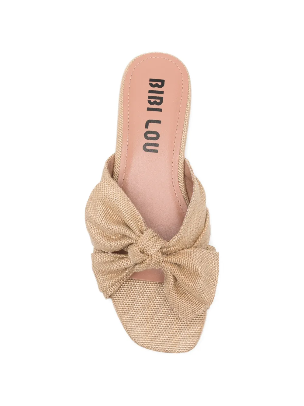 Bibi Lou Karsie geweven sandalen met strikdetail Beige