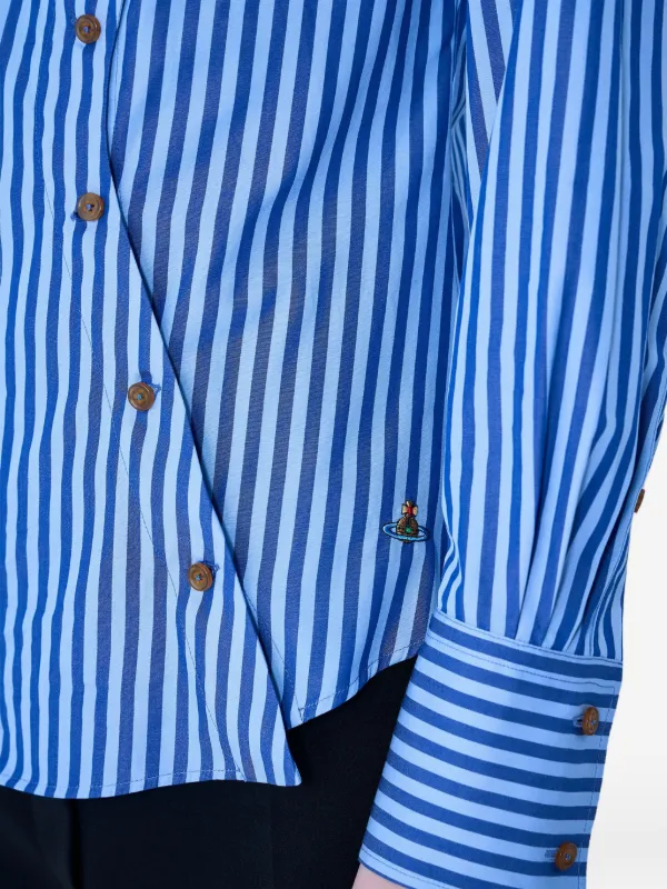 Vivienne Westwood Bella asymmetrical-fastening Striped Shirt