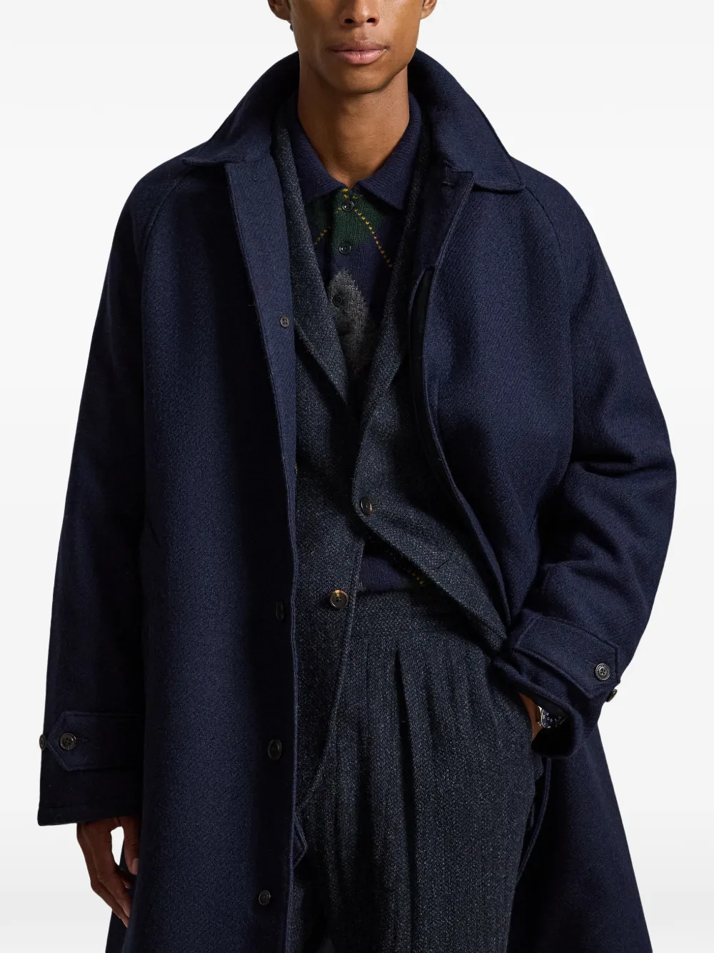 Polo Ralph Lauren The Langdon tweed jas Blauw
