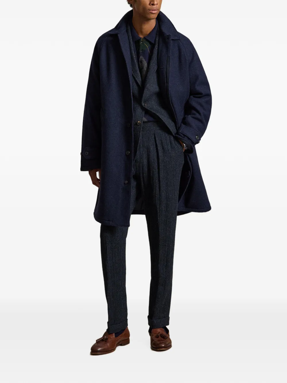 Polo Ralph Lauren The Langdon tweed jas Blauw